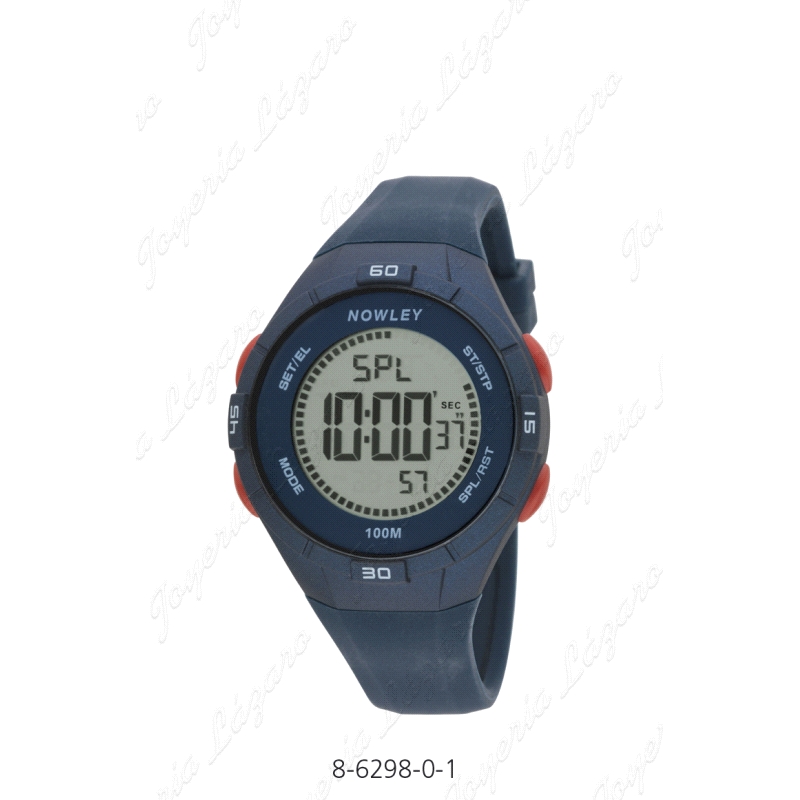 NOWLEY RELOJ  DIGITAL RACING SILICONA AZUL                                                          