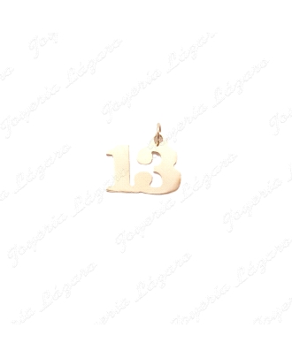 COLGANTE ORO 18 KTS NUMERO 13 15X10MM                                                               