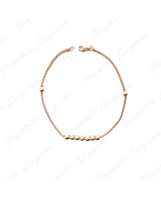 PULSERA ORO 18KT OCASION PALOMITA+ 9 BOLITAS 19CM                                                   