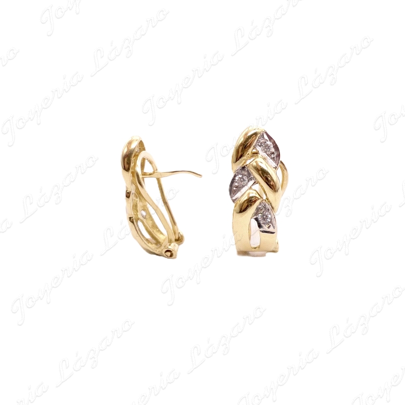 PEND. ORO 18KT OCASION BICOLOR TRENZA CIRCOS C. OMEGA                                               