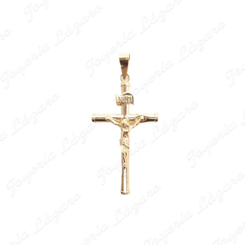 CRUZ ORO 18KT OCASION TUBO +CRISTO 18X33MM SIN ASA                                                  