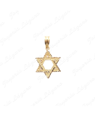 COLGANTE ORO 18KT OCASION ESTRELLA DAVID 19MMPUNTEADA                                               