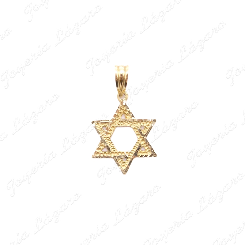 COLGANTE ORO 18KT OCASION ESTRELLA DAVID 19MMPUNTEADA                                               