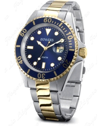 DUWARD RELOJ BICOLOR CAB, ESFERA AZUL 20ATM                                                         