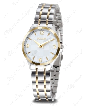 DUWARD RELOJ SRA ACERO BICOLOR BISEL DORADO 3ATM . CRISTAL TGRATADO Z                               