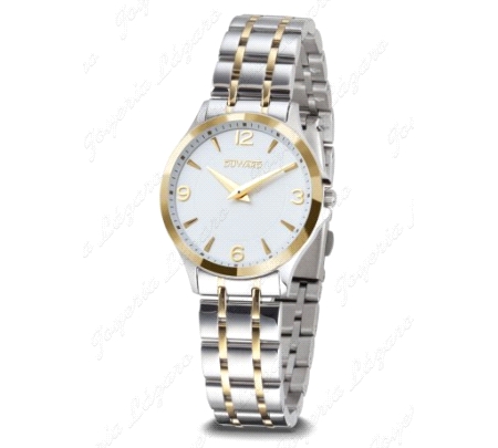 DUWARD RELOJ SRA ACERO BICOLOR BISEL DORADO 3ATM . CRISTAL TGRATADO Z