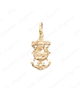 MEDALLA ORO 18KT OCASION VIRGEN CARMEN MARINERA 30X17MM                                             