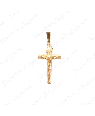 CRUZ ORO 18KT OCASION TUBO CON CRISTO 17X30MM SIN ASA                                               