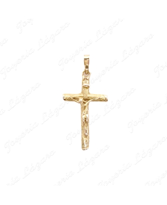 CRUZ ORO 18KT OCASION 1/2 CAÑA CON CRISTO 18X34 SIN ASA                                             