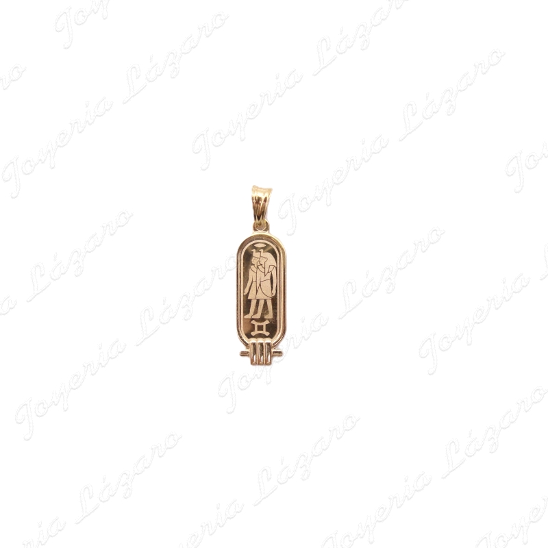 COLGANTE ORO 18KT OCASION PLACA EGIPCIA GEMINIS 9X16MM                                              