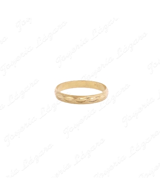 ALIANZA ORO 18KT OCASION 3MM TALLADO OVALOS                           