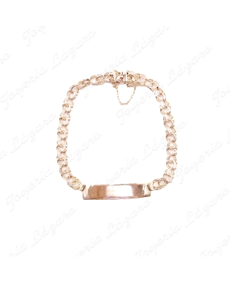 ESCLAVA ORO 18KT OCASION HUNGARINA 6MM+CAD. SEGURIDAD                                               