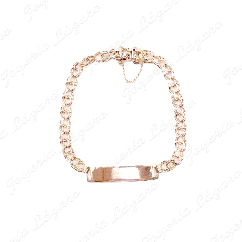 ESCLAVA ORO 18KT OCASION HUNGARINA 6MM+CAD. SEGURIDAD                                               