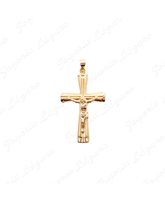 CRUZ ORO 18KT OCASION 19X30MM CAMPANA 1/2 CAÑA +CRISTO                                              