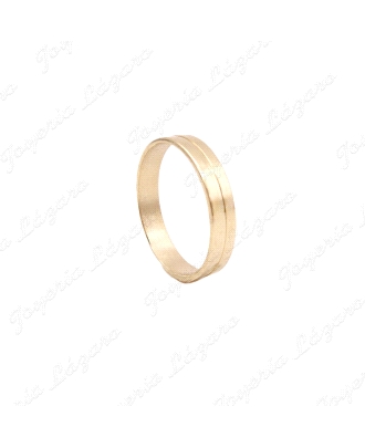 ALIANZA ORO 18KT OCASION TABLA 4MM SURCO CENTRO                       