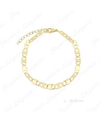 PULSERA ACERO ESLAB. BARCO PLANO 5MM                                                                