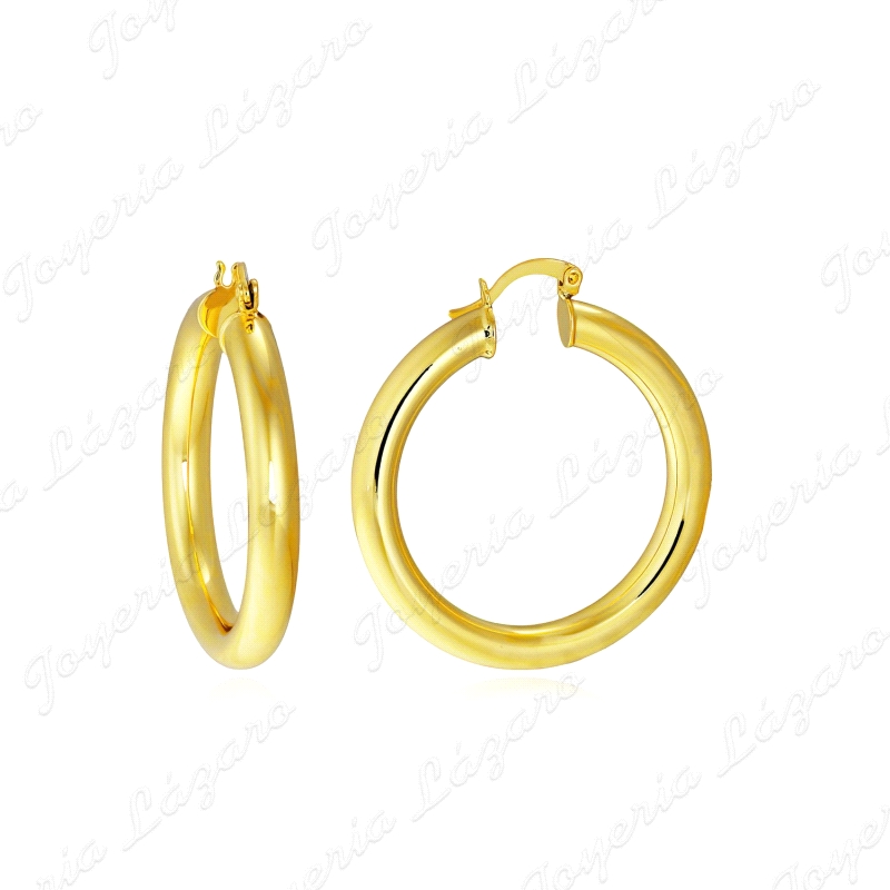 PEND. AROS LATON CHAPADO ORO TUBO 5MM 20MM INT.                                                     