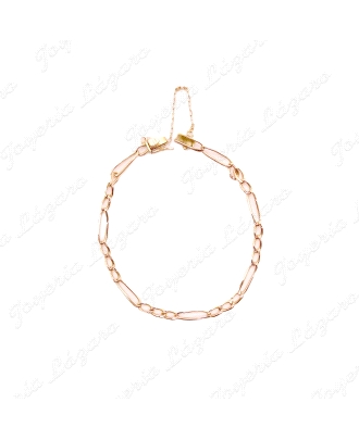 PULSERA ORO 18KT OCASION 3X1 4MM+ CADENA SEGURIDAD C. CAJA                                          