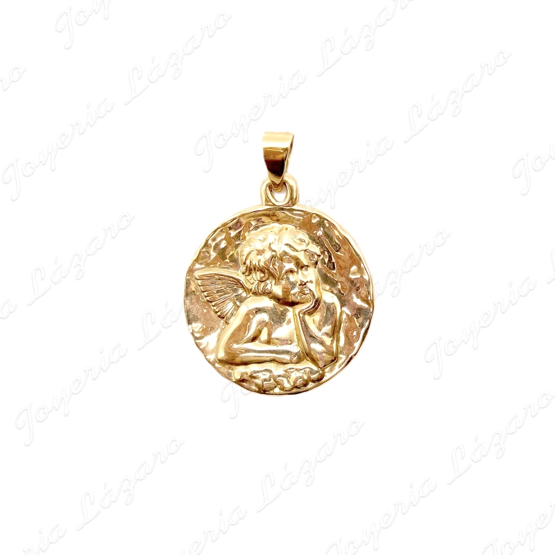 ORO 18 KTS MEDALLA ANGEL GRANDE                                                                     