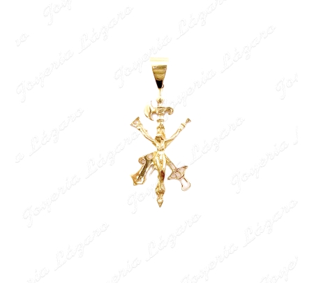 ORO 18 KTS CRUZ LEGION GRANDE