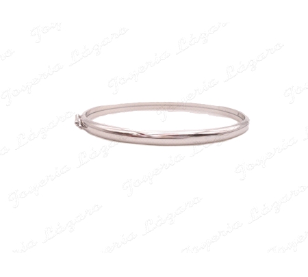 PULSERA 1/2 CAÑA ORO BL.18 KTS LISA 54MM INT.