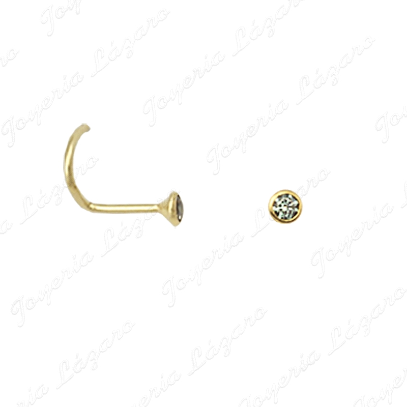 PIERCING ORO 18 KTS NARIZ CIRCO CERCO                                                               