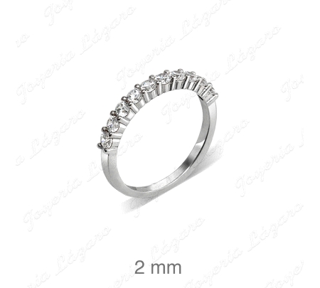 SORTIJA PLATA RODIO 10 CIRCONITAS GARRAS