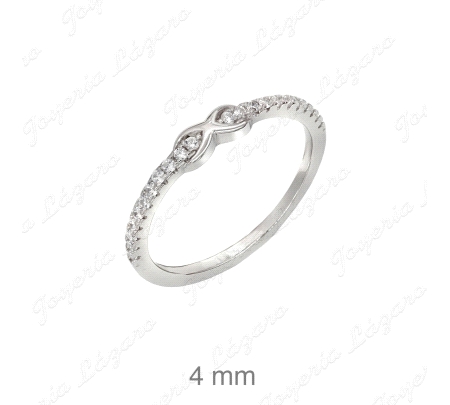 SORTIJA PLATA INFINITO + CIRCONITAS MADRE/HIJA