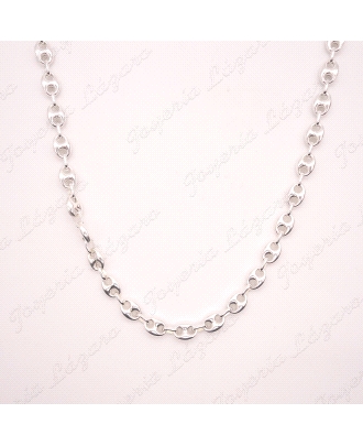 CADENA 70CM. PLATA CALABROTE 10X8MM                                                                 