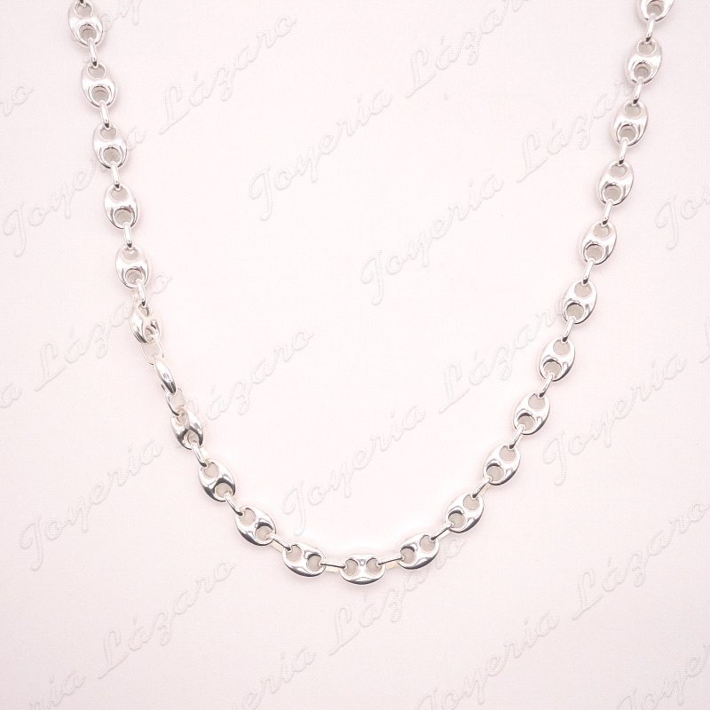 CADENA 70CM. PLATA CALABROTE 10X8MM                                                                 