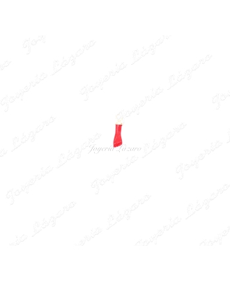 COLGANTE ORO 18 KTS HIGA PUÑO ROJO PQÑO.                                                            