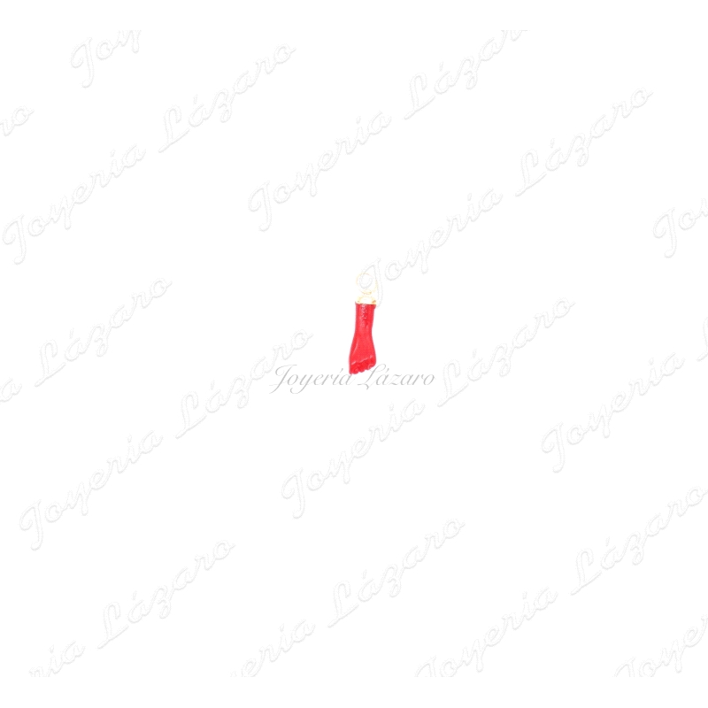 COLGANTE ORO 18 KTS HIGA PUÑO ROJO PQÑO.                                                            