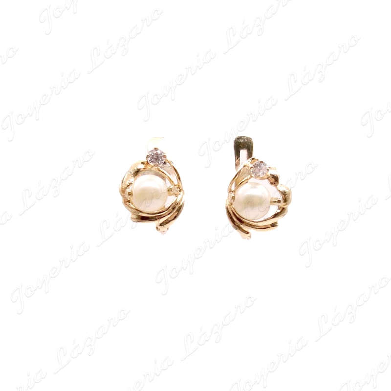 PEND. ORO 18KT OCASION BEBÉ, PERLA +CIRCO, C. CAT.                                                  