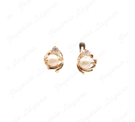 PEND. ORO 18KT OCASION BEBÉ, PERLA +CIRCO, C. CAT.                                                  