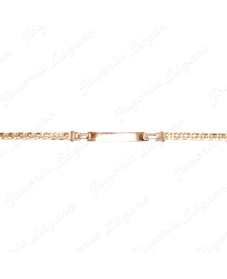ESCLAVA ORO 18KT OCASION BARBADA MACIZA 4MM+TRAMO EXTRA
