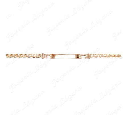 ESCLAVA ORO 18KT OCASION BARBADA MACIZA 4MM+TRAMO EXTRA