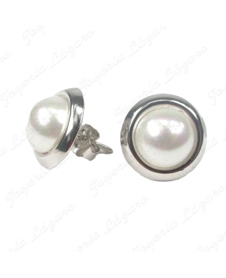 PEND. PLATA/PERLA ORQUIDEA 1/2 BOLA CERCO C. PRESION                                                