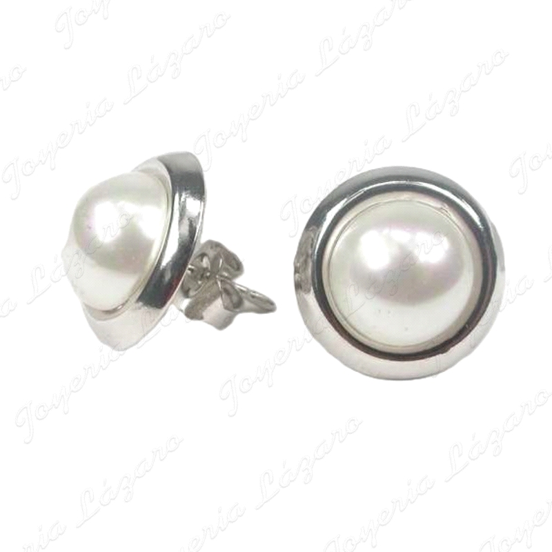 PEND. PLATA/PERLA ORQUIDEA 1/2 BOLA CERCO C. PRESION                                                