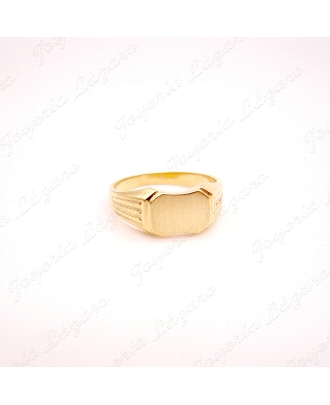 SORTIJA ORO 18 KTS SELLO RECTANGULAR 7X9MM ENDIDURAS