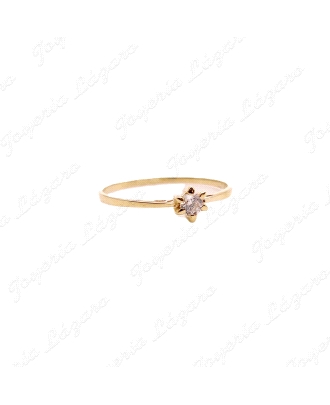 SORTIJA ORO 18 KTS LIGERO CIRCO 3MM 6 GARRAS