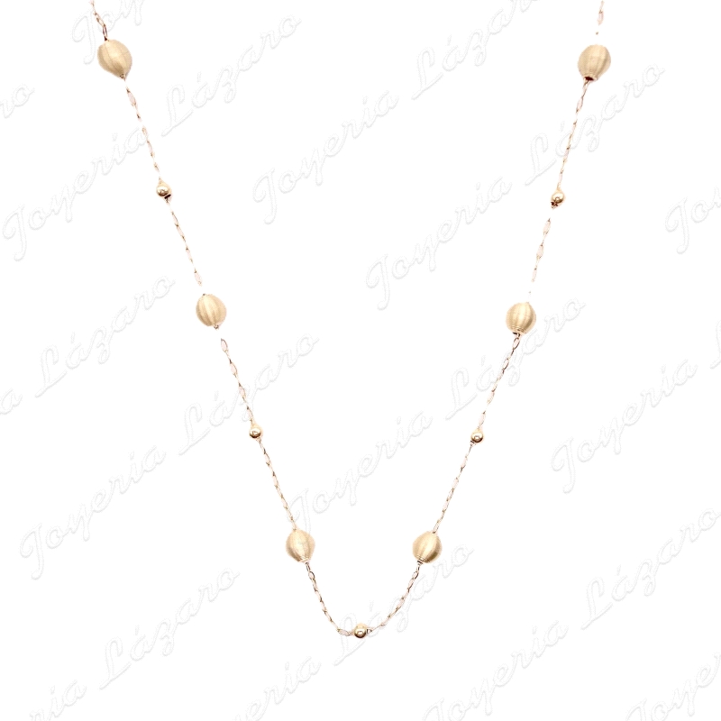 GARGANTILLA ORO 18 KTS BOLAS TALLADAS 5.7MM                                                         