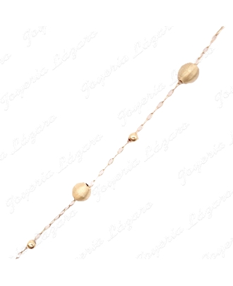 GARGANTILLA ORO 18 KTS BOLAS TALLADAS 5.7MM                                                         