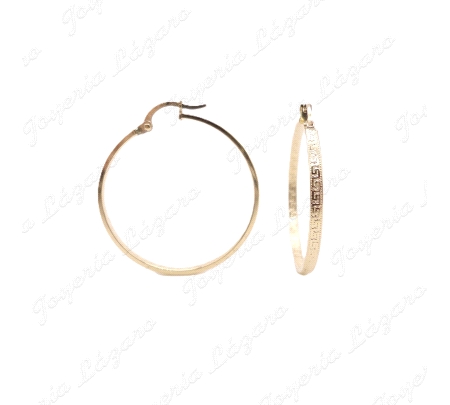 PEND. AROS ORO 18 KTS GRECA 2MM X26MM INT.                                                          