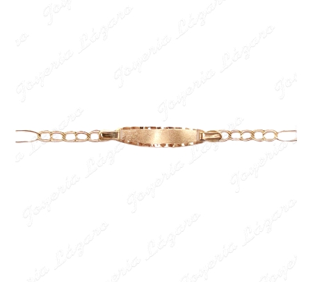 ESCLAVA BEBE ORO 18 KTS HUNGARINA MIXTA 11.5CM                                                      