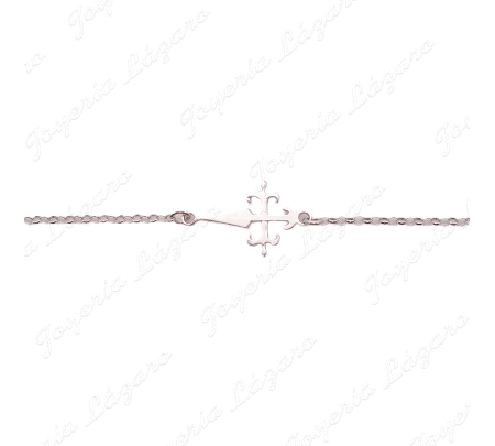 PULSERA PLATA CRUZ DE SANTIAGO/TEMPLARIOS                                                           