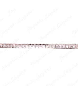 PULSERA PLATA RIVIERE 2X2 16CM CIERRE CAJA+ CIERRES DOBLES                                          