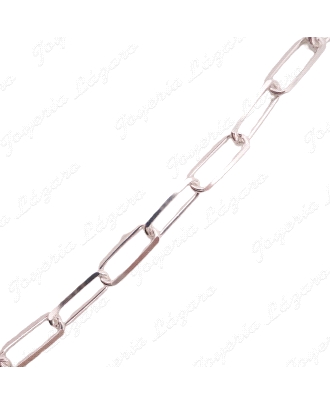 GARGANTILLA PLATA 40CM +5CM  ESLAVON RECTANGULOS 1X5MM                                              