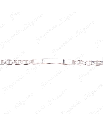 ESCLAVA PLATA  ESLABON BARCO 18,5CM 5MM                                                             