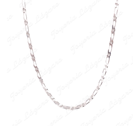 CADENA 45 CM. PLATA 1X1 FINA