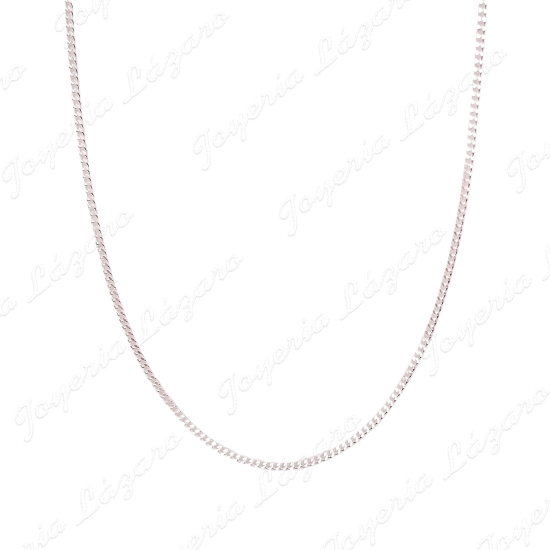 CADENA 45 CM. PLATA BBD. FINA MACIZA                                                                